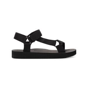 SUN STONE Womens Black Cushioned Tabbyy Round Toe Platform Slingback Sandal 5 M